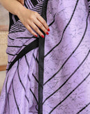 Lavender Khadi Printed Saree