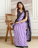 Lavender Khadi Printed Saree