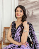 Lavender Khadi Printed Saree