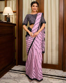 Light Pink Khadi Printed Saree