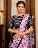 Light Pink Khadi Printed Saree