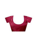 Maroon Khadi Polka Dot Printed Saree