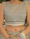 Beige Khadi Printed Saree