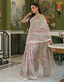 Beige Khadi Printed Saree