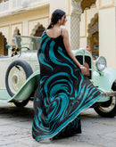 Black Khadi Printed Saree