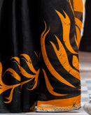 Black Khadi Printed Saree