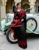 Black Khadi Printed Saree