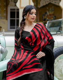 Black Khadi Printed Saree