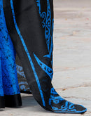 Blue Khadi Abstract Printed Saree