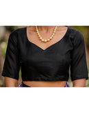 Black Khadi Printed Saree
