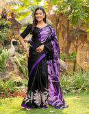 Black Khadi Printed Saree