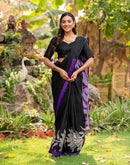 Black Khadi Printed Saree