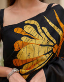 Black Khadi Printed Saree