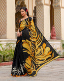 Black Khadi Printed Saree