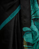 Black Khadi Printed Saree