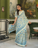 Beige Khadi Printed Saree