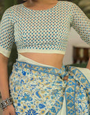 Beige Khadi Printed Saree