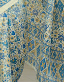 Beige Khadi Printed Saree