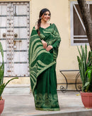 Green Khadi Printed Saree