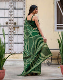 Green Khadi Printed Saree