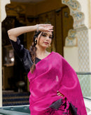 Pink Khadi Printed Saree
