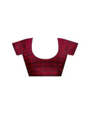 Red Khadi Printed Saree