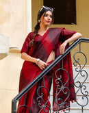 Red Khadi Printed Saree
