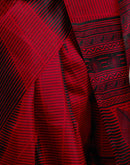Red Khadi Printed Saree