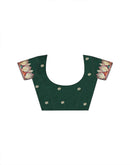 Green Tissue Silk Stone Work Embroidery Saree