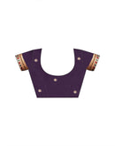Purple Tissue Silk Stone Work Embroidery Saree