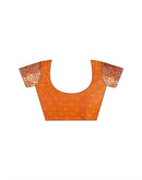 Orange Silk Woven Banarasi Saree
