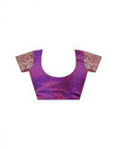 Purple Silk Woven Banarasi Saree