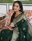 Green Silk Woven Banarasi Saree