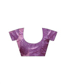 Lavender Crepe Silk Printed Saree