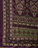 Mehndi Green Crepe Silk Printed Saree