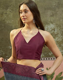 Grey Crepe Silk Printed Saree