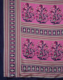 Light Purple Crepe Silk Printed Saree
