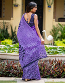Lavender Khadi Printed Saree