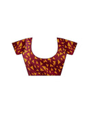 Mustard Khadi Printed Saree