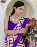Beige Khadi Printed Saree