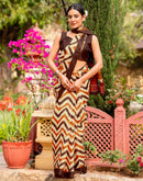 Beige Khadi Printed Saree