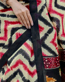Beige Khadi Printed Saree