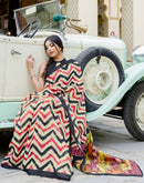 Beige Khadi Printed Saree