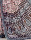 Off White Khadi Printed Saree