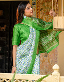 Off White Khadi Printed Saree