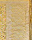 Light Yellow Chanderi Woven Saree
