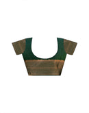Dark Green Silk Woven Banarasi Saree