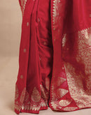 Red Silk Woven Banarasi Saree