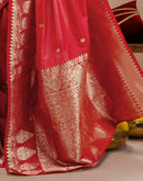 Red Silk Woven Banarasi Saree