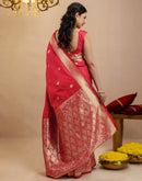 Red Silk Woven Banarasi Saree